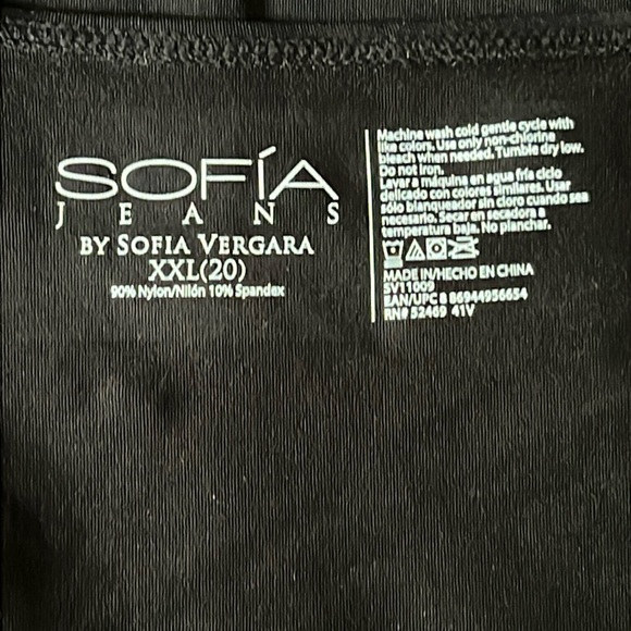 Sofia by Sofia Vergara Black Scoop Neck Bodysuit Sz XXL NWT - Picture 9 of 16